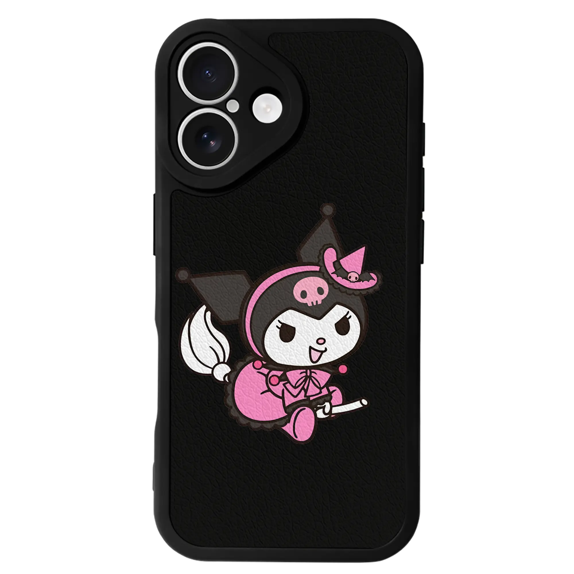 サンリオ グッズ,クロミ - IPhone 16シリーズ対応 ・ シリコンスマホケース ・ レザー調 ・ 高精度フィット ・ 耐衝撃 ・ ワイヤレス充電対応 ・ 精密カット